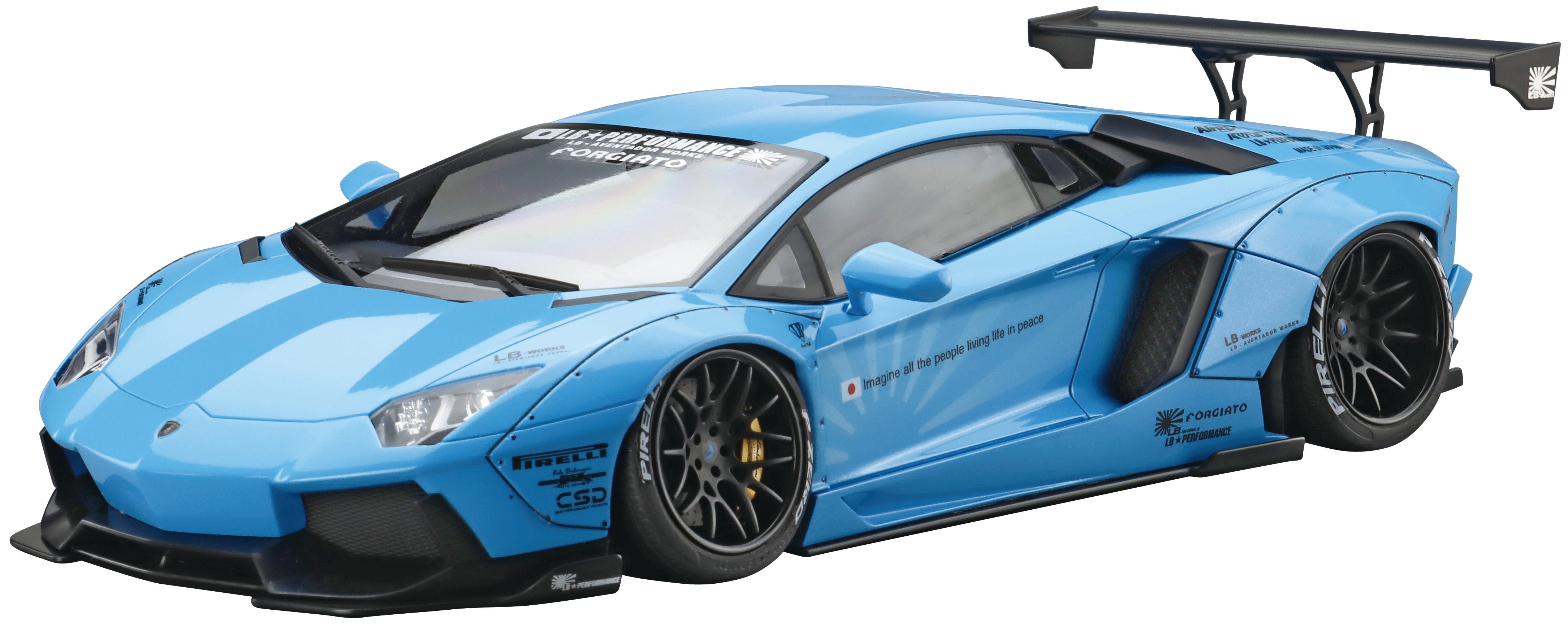 Aoshima Model Kits: Lamborghini - Lb Works Aventador Escala 1/24