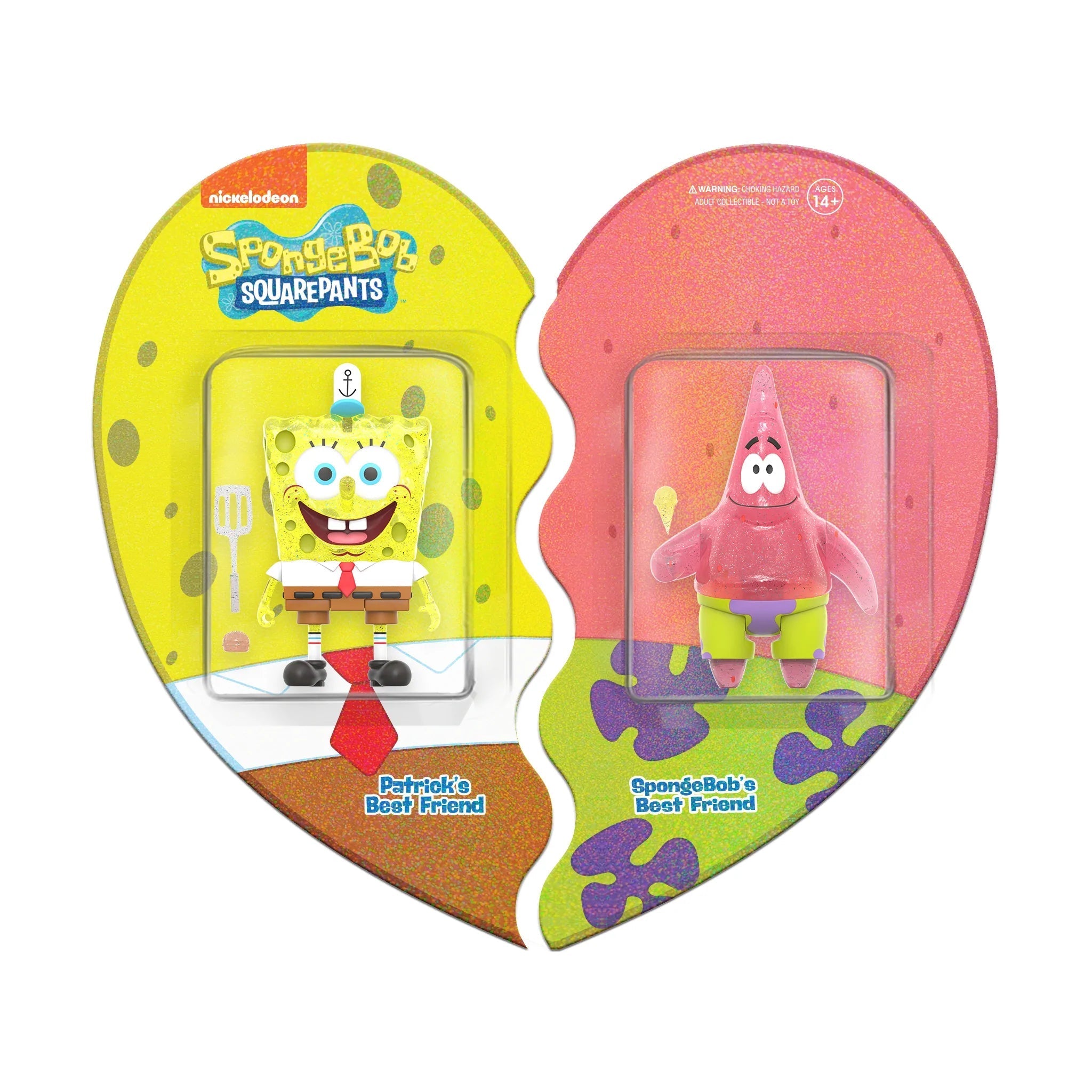 Super7 ReAction: Bob Esponja - Bob Esponja y Patricio 2 Pack SDCC 2022 Exclusivo Liverpool