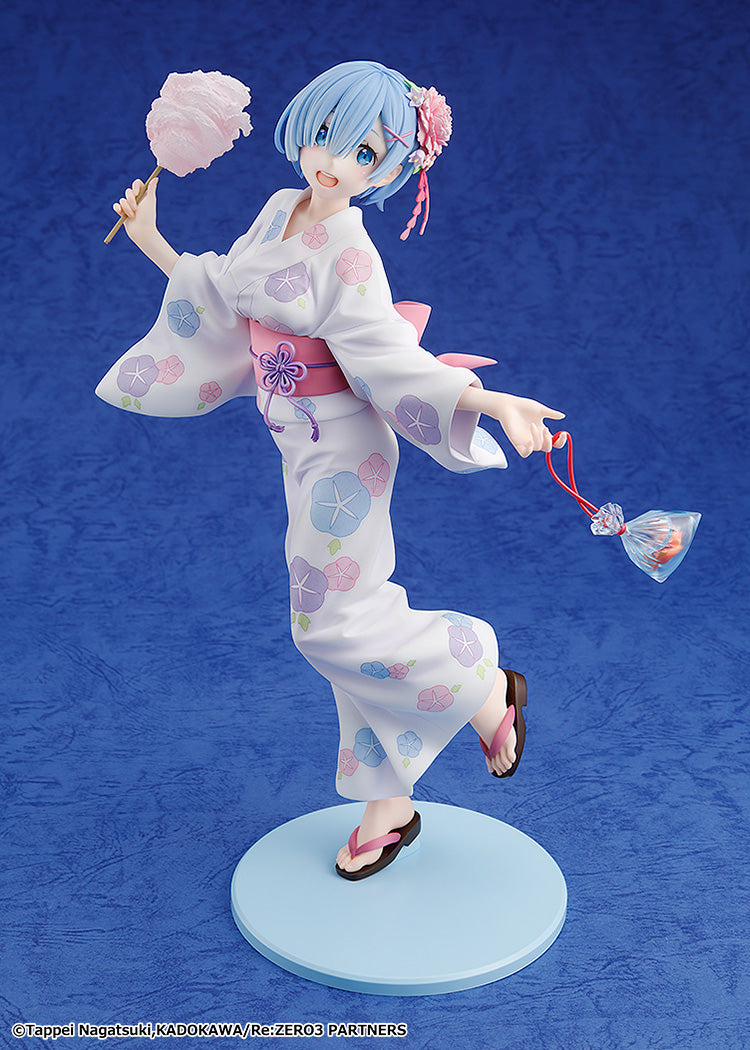 Kadokawa Scale Figure: Re Zero Starting Life In Another World - Rem Yukata Escala 1/7