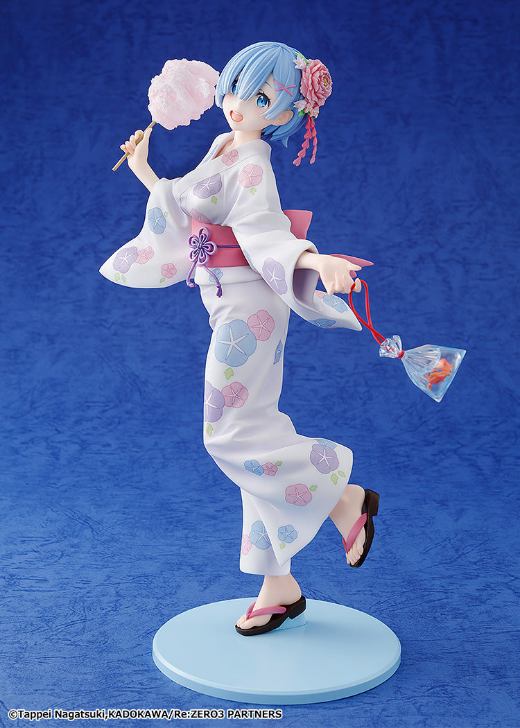 Kadokawa Scale Figure: Re Zero Starting Life In Another World - Rem Yukata Escala 1/7