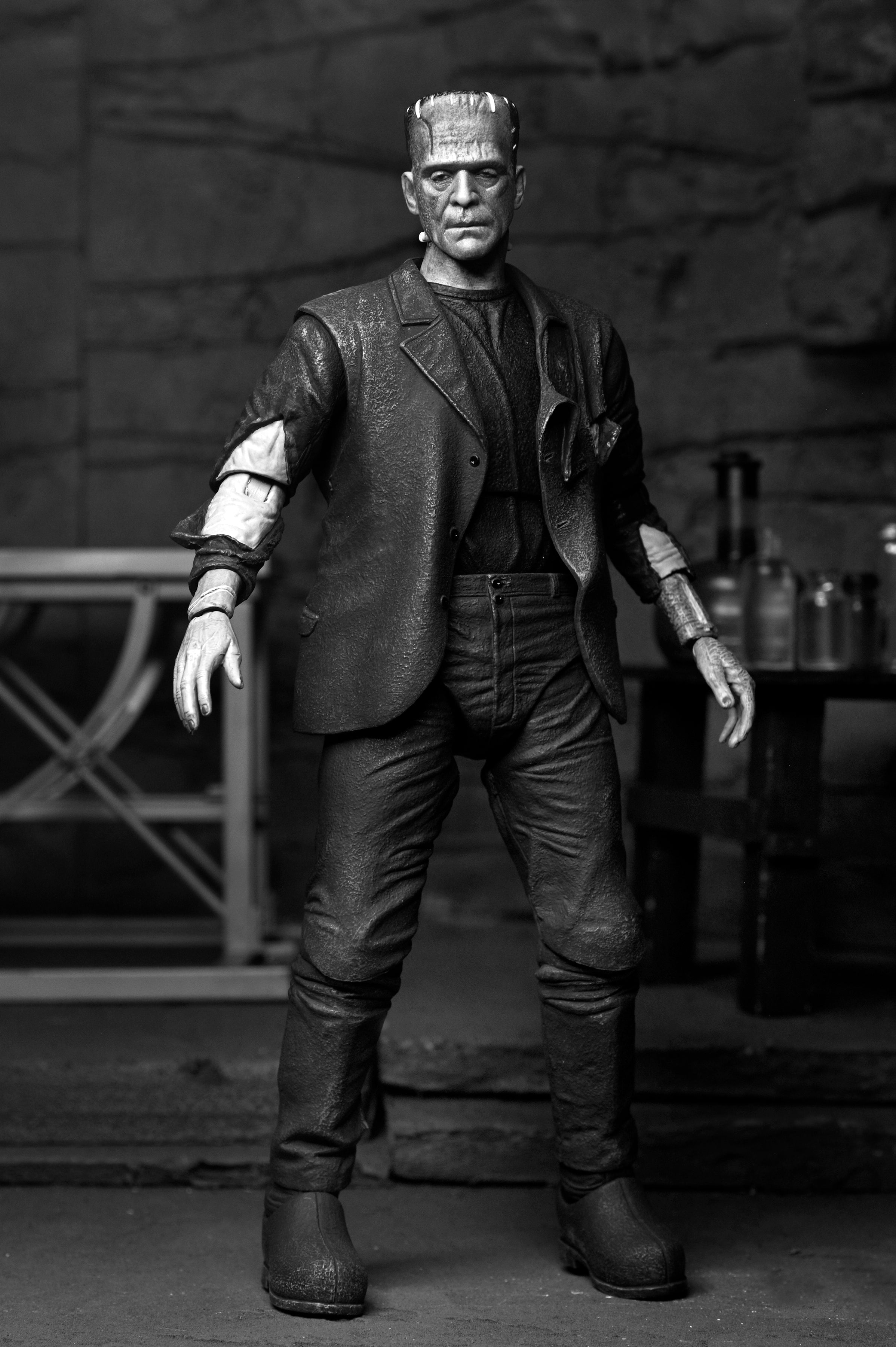 NECA Figura de Accion: Universal Monsters La Novia De Frankenstein -  Frankenstein Blanco y Negro 7 Pulgadas