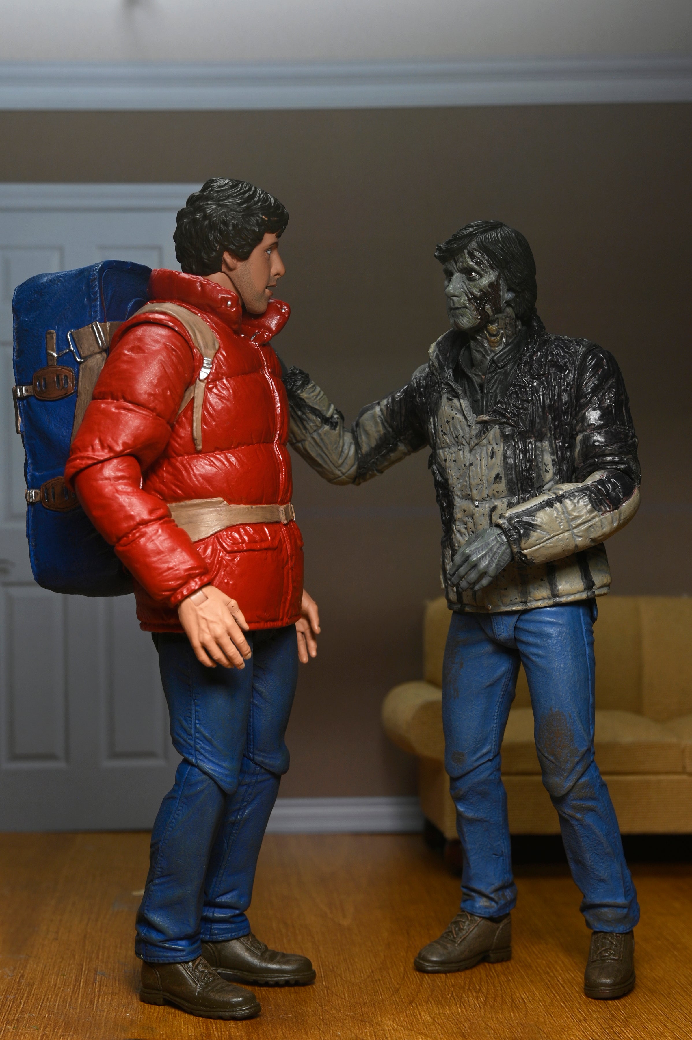 NECA Figura de Accion: Hombre Lobo Americano en Londres - Jack y David 2 Pack 7 Pulgadas