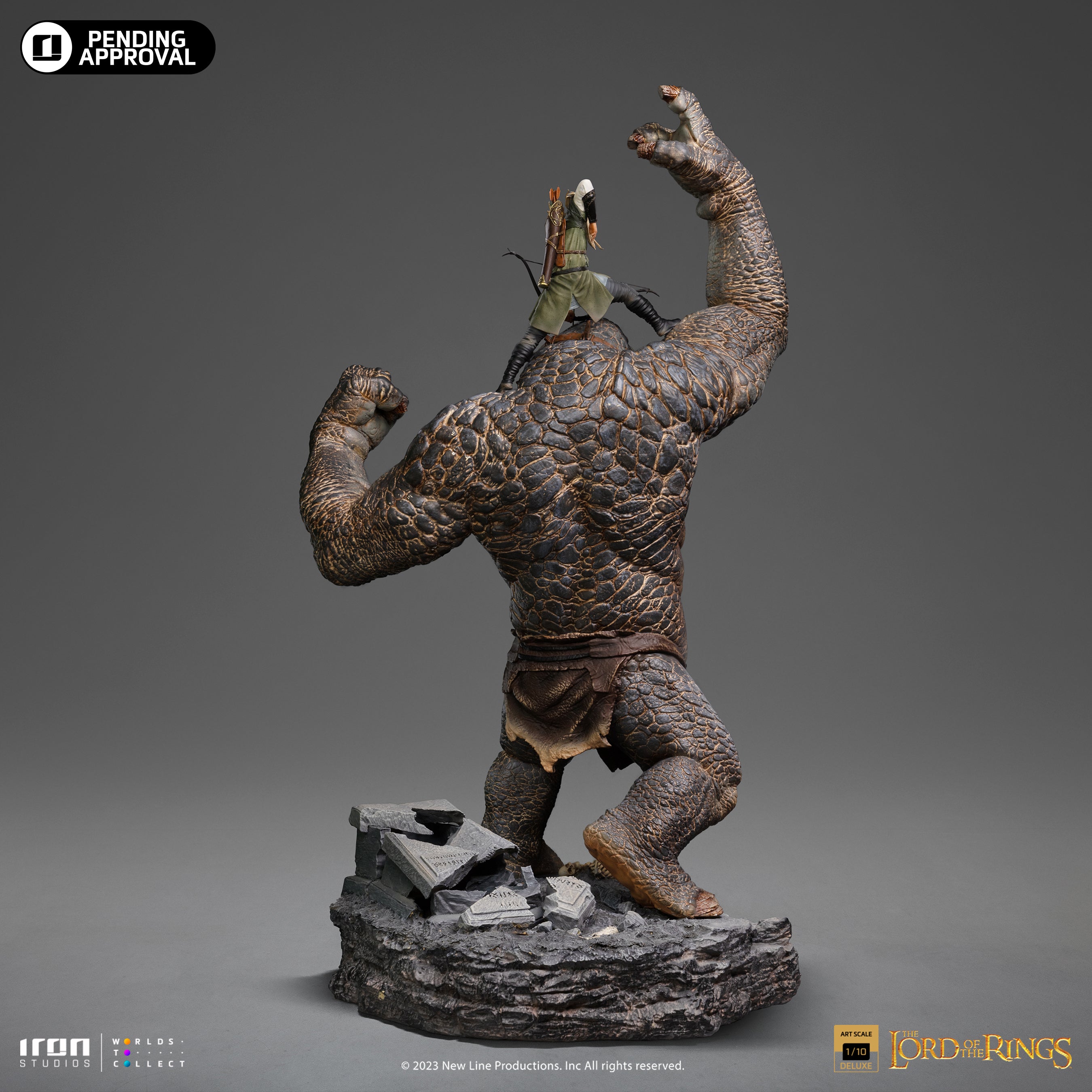 IRON Studios: The Lord Of The Rings - Cave Troll y Legolas Deluxe Escala De Arte 1/10