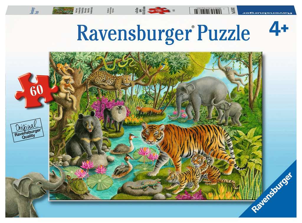 Ravensburger Rompecabezas: Los animales de India 60 piezas