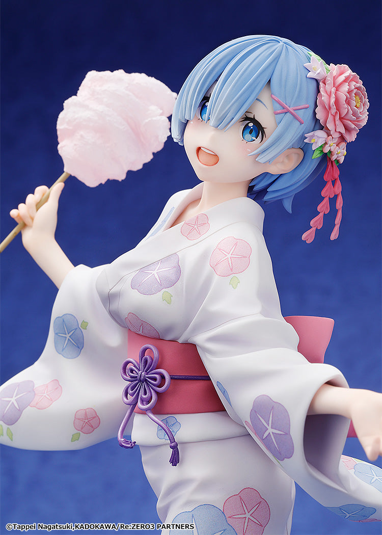 Kadokawa Scale Figure: Re Zero Starting Life In Another World - Rem Yukata Escala 1/7