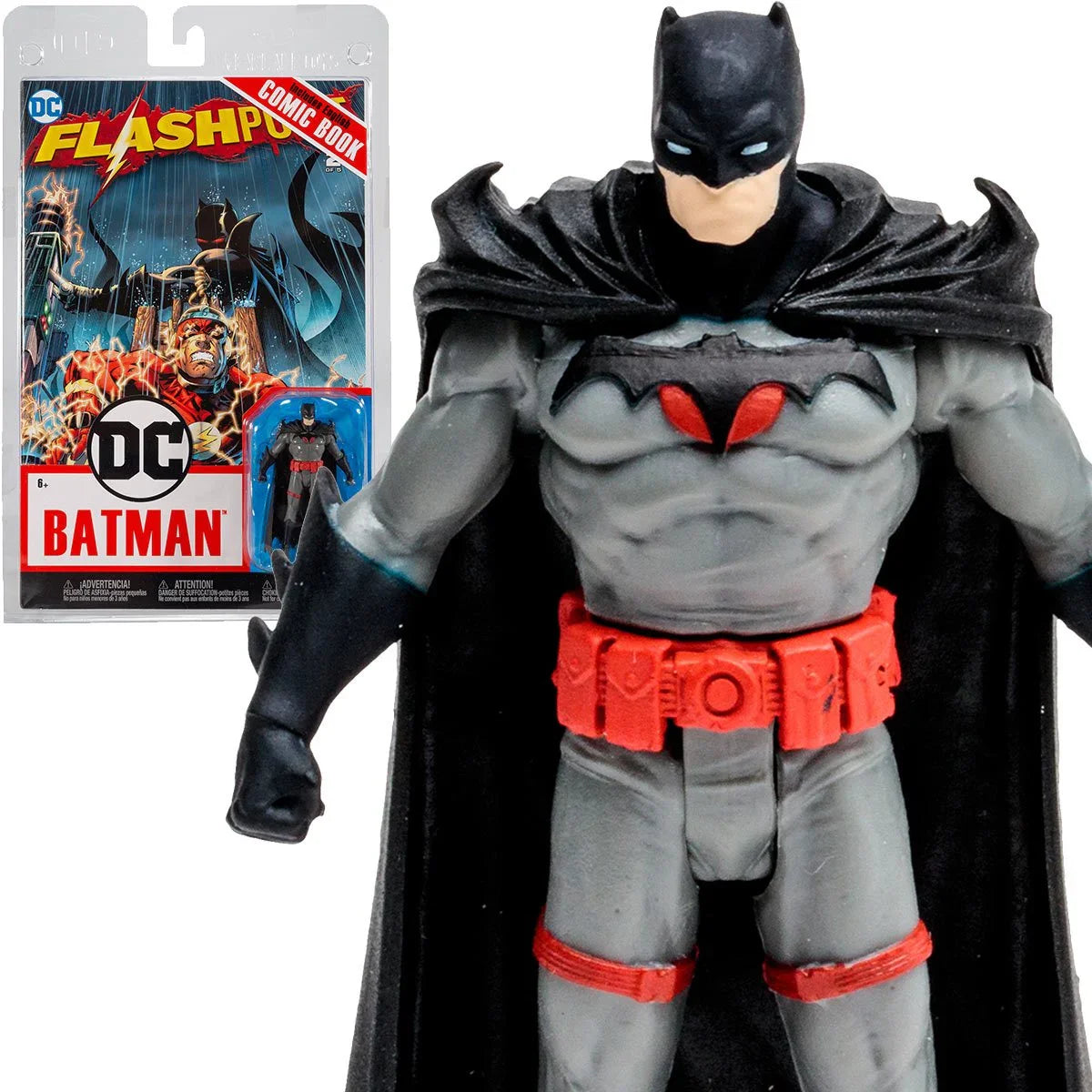 McFarlane Dc Direct Page Punchers: Flashpoint Num 2 - Batman Thomas Wayne Figura de 3 Pulgadas con Comic