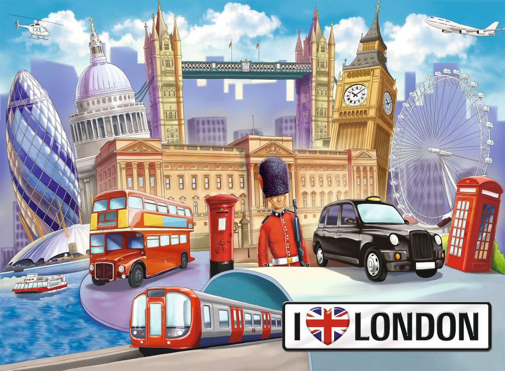 Ravensburger Rompecabezas: Londres ciudad Kids XXL 100 piezas