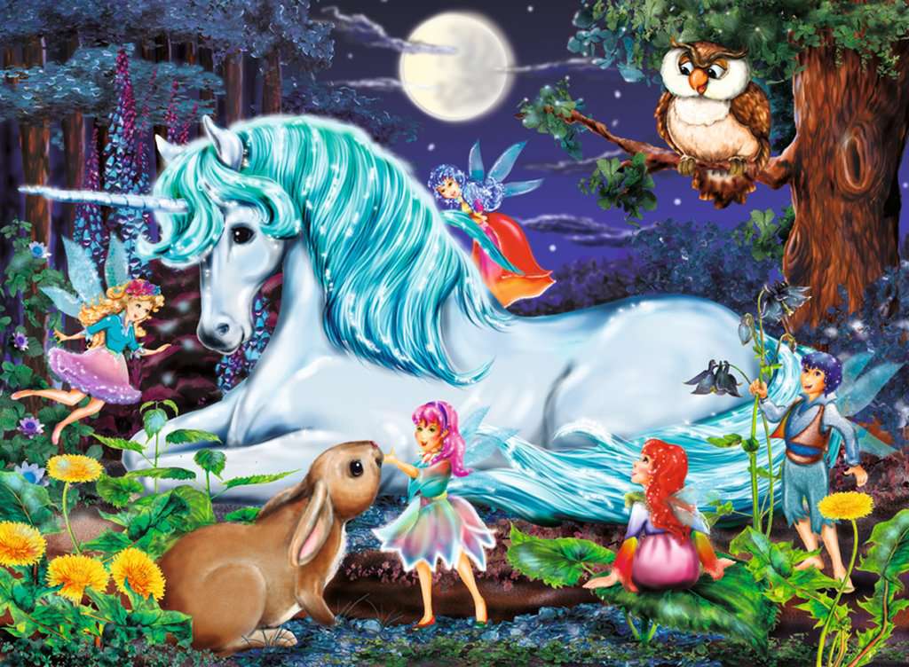 Ravensburger Rompecabezas: Unicornio y Hadas Kids XXL 100 piezas