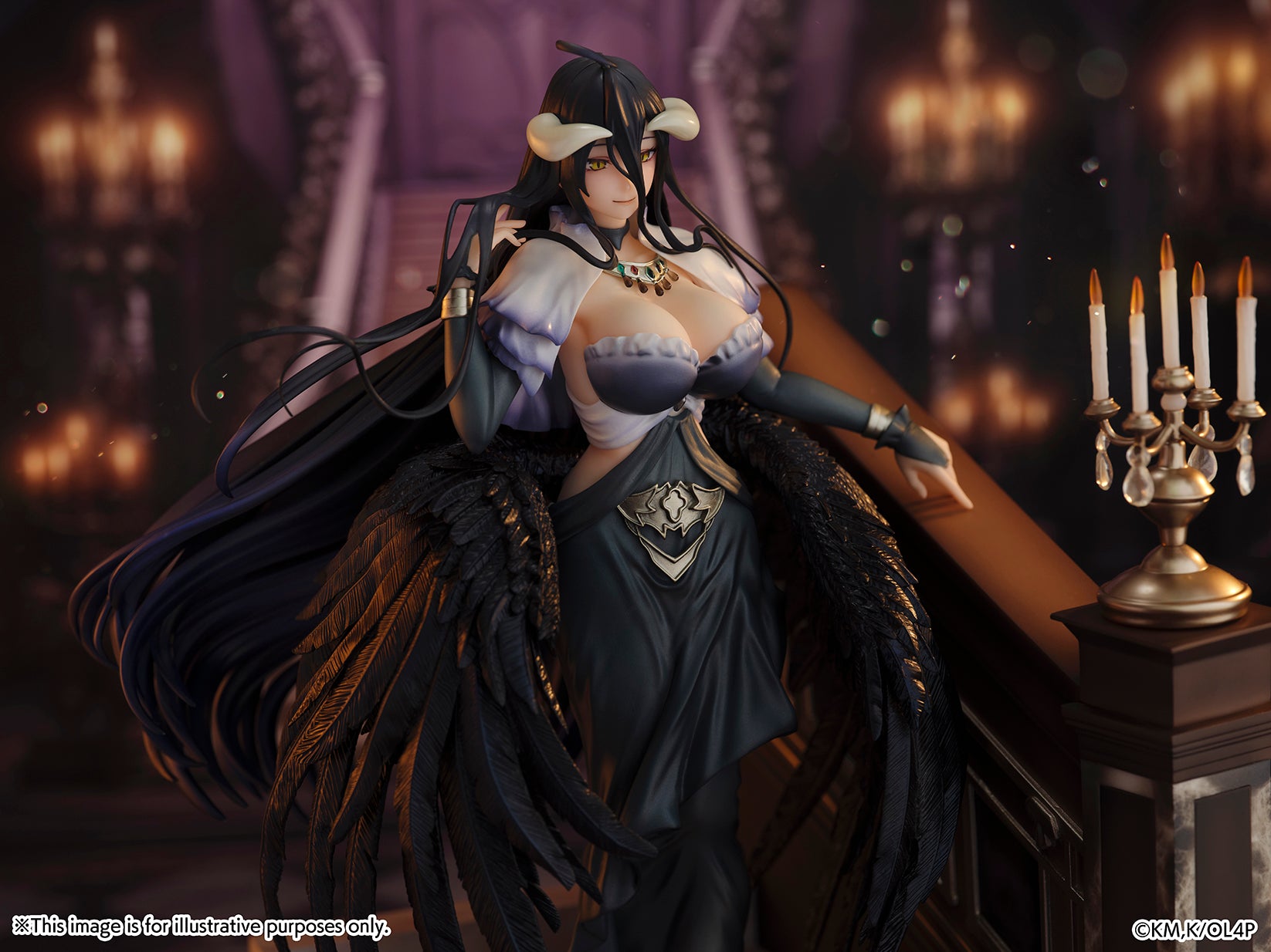 Cyberz Scale Figure: Overlord - Albedo Jet Black Dress Escala 1/7