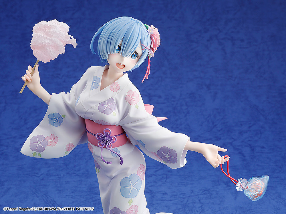 Kadokawa Scale Figure: Re Zero Starting Life In Another World - Rem Yukata Escala 1/7