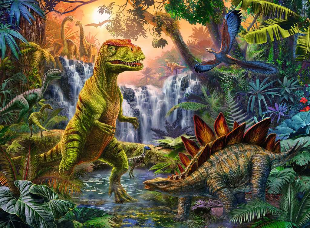 Ravensburger Rompecabezas: Oasis de Dinosaunios Kids XXL 100 piezas