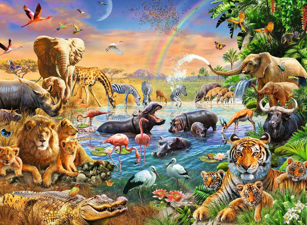 Ravensburger Rompecabezas: Animales Kids XXL grande 100 piezas