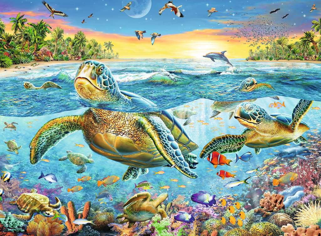 Ravensburger Rompecabezas: Tortuga Oceano Kids XXL 100 piezas