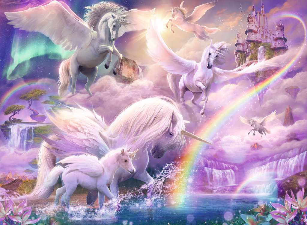 Ravensburger Rompecabezas: Unicornio Pegaso KidsXXL 100 piezas