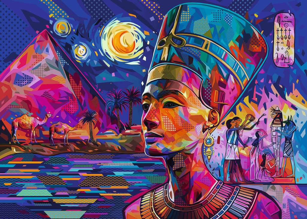 Ravensburger Rompecabezas Adultos: Nefertiti en el Nilo 1000 piezas