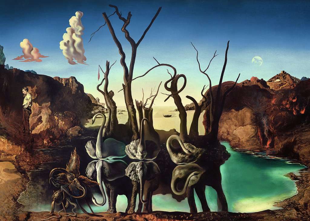 Ravensburger Rompecabezas Adultos: Salvador Dali - Cisnes reflejando elefantes 1000 piezas