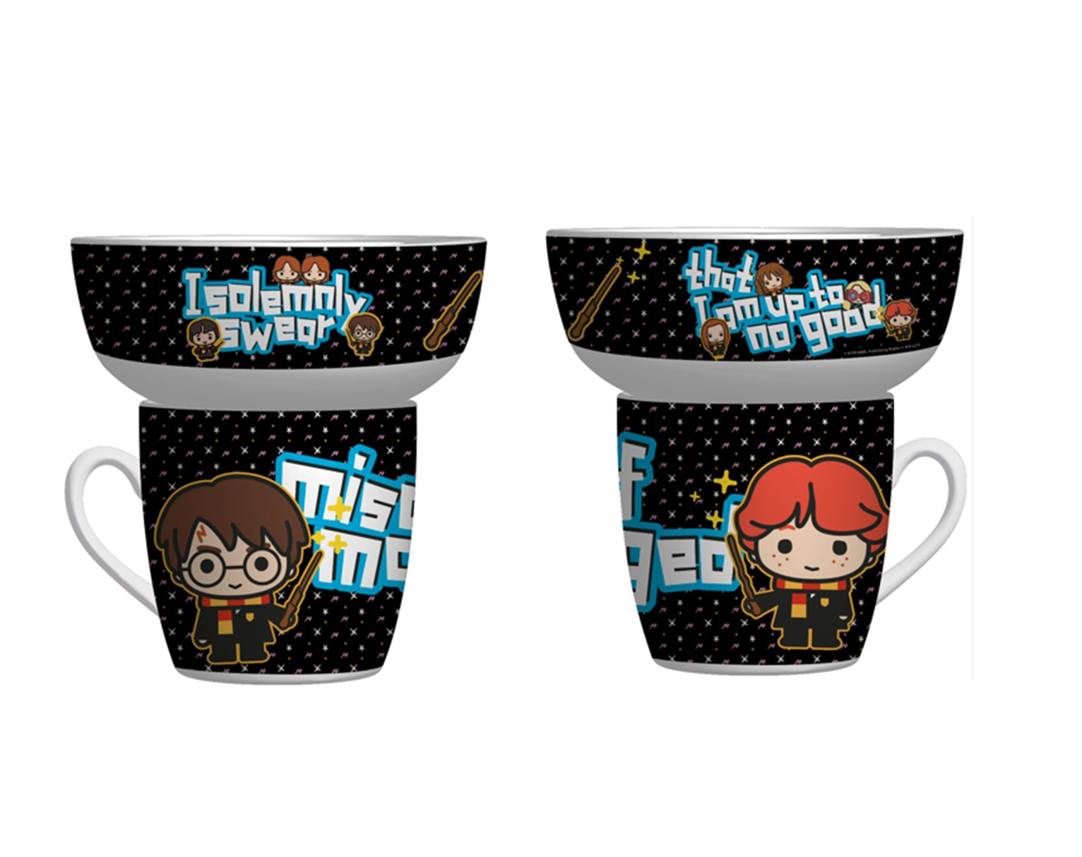 Fun Kids Juego De Tazon¬†Y¬†Tarro¬† De Ceramica: Harry Potter Chibi