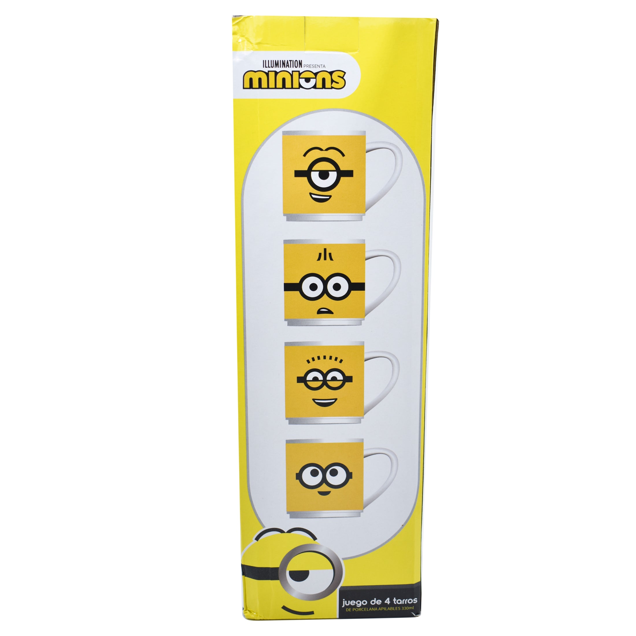 Fun Kids Tarros Apilables: Mi Villano Favorito - Minions 330 ml 4 Pack