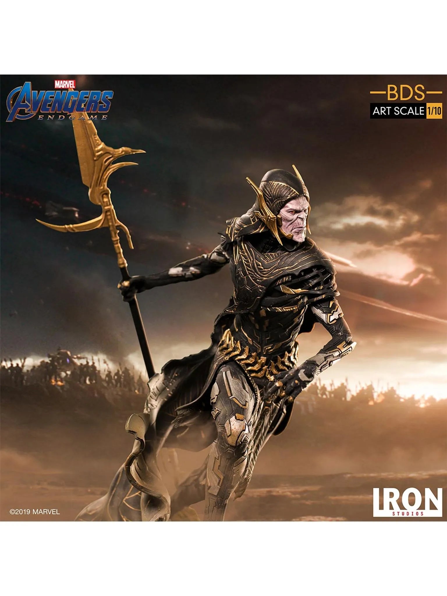 IRON Studios: Marvel Avengers Endgame - Corvus Glaive Black Order BDS Escala de Arte 1/10