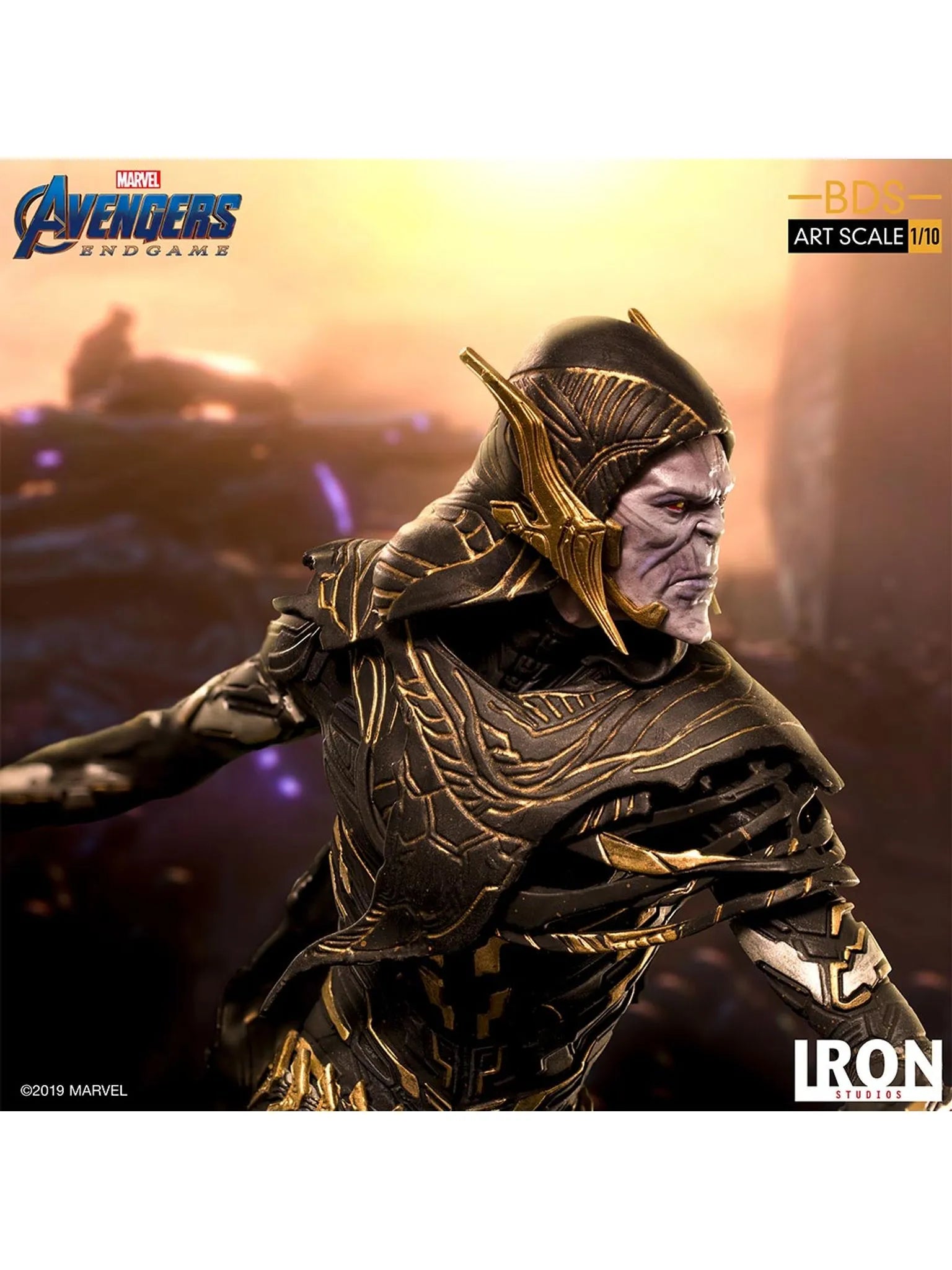 IRON Studios: Marvel Avengers Endgame - Corvus Glaive Black Order BDS Escala de Arte 1/10