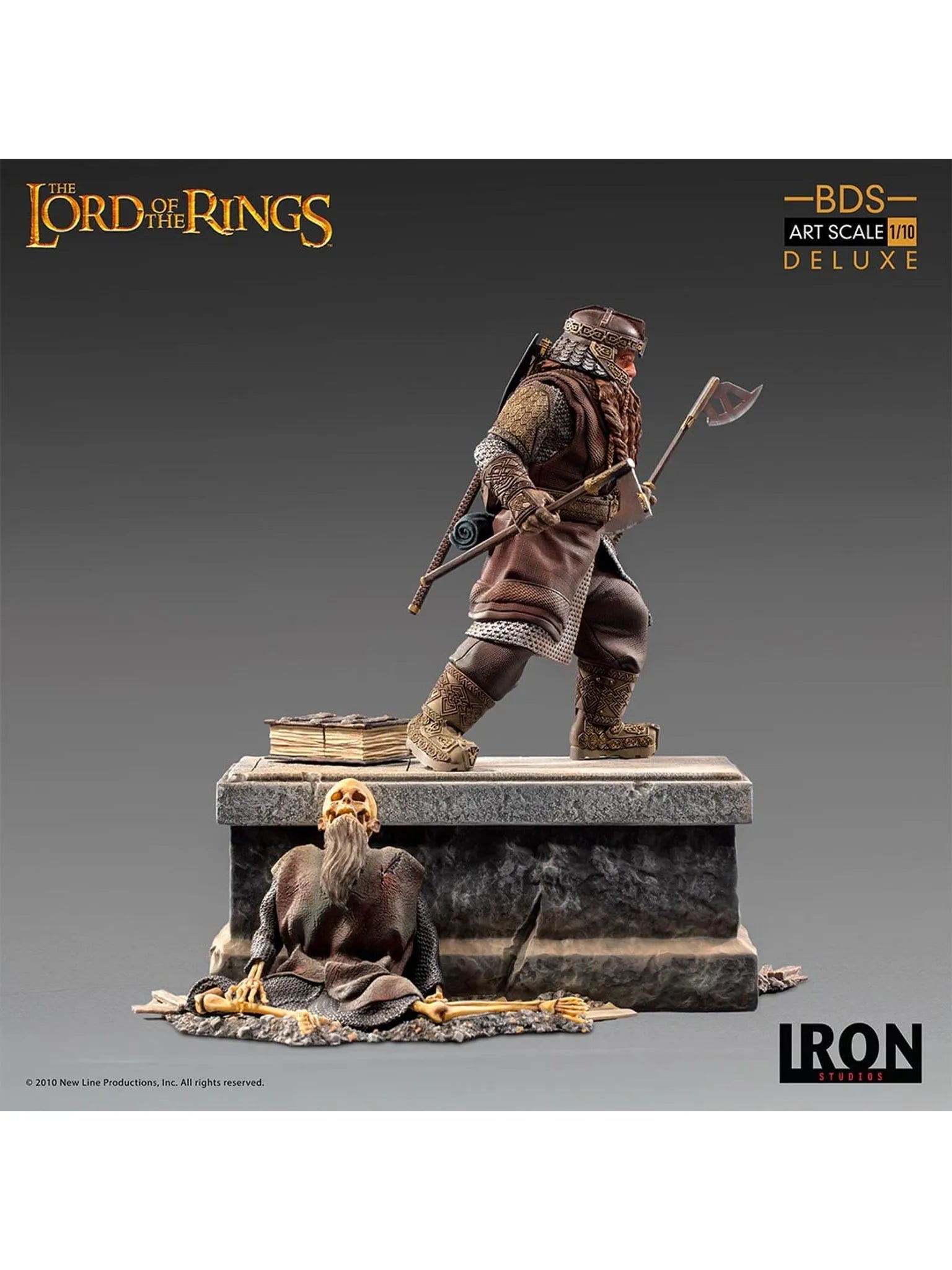 IRON Studios: The Lord Of The Rings - Gimli Deluxe BDS Escala de Arte 1/10