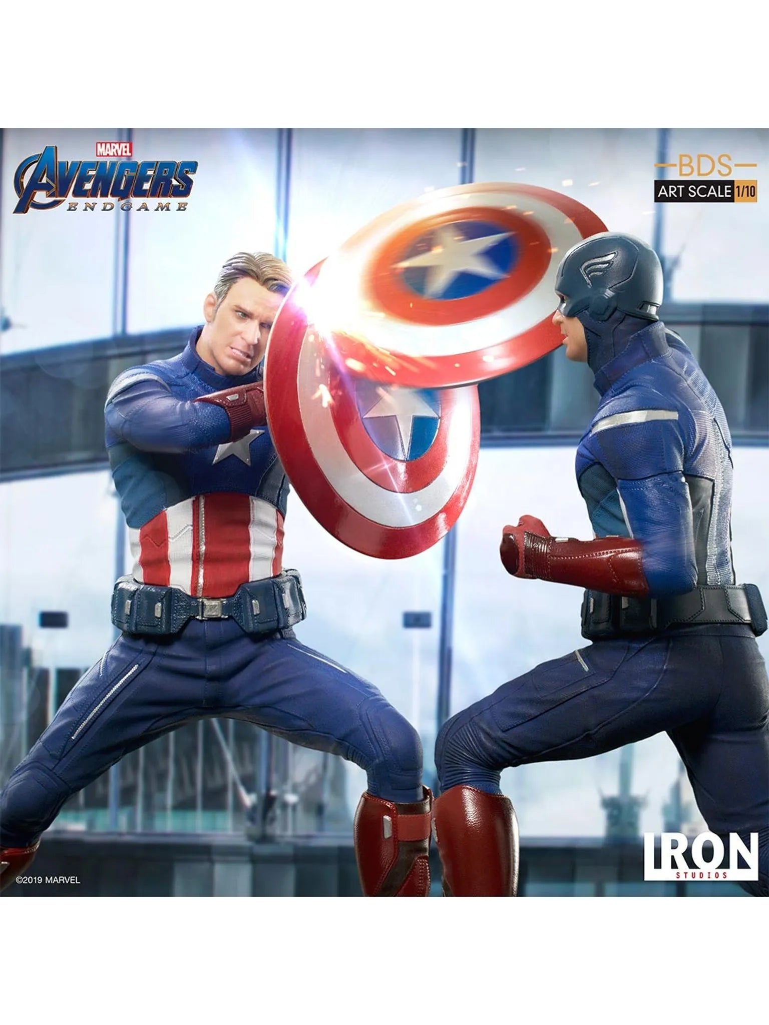 IRON Studios: Marvel Avengers Endgame - Capitan America 2012 BDS Escala de Arte 1/10