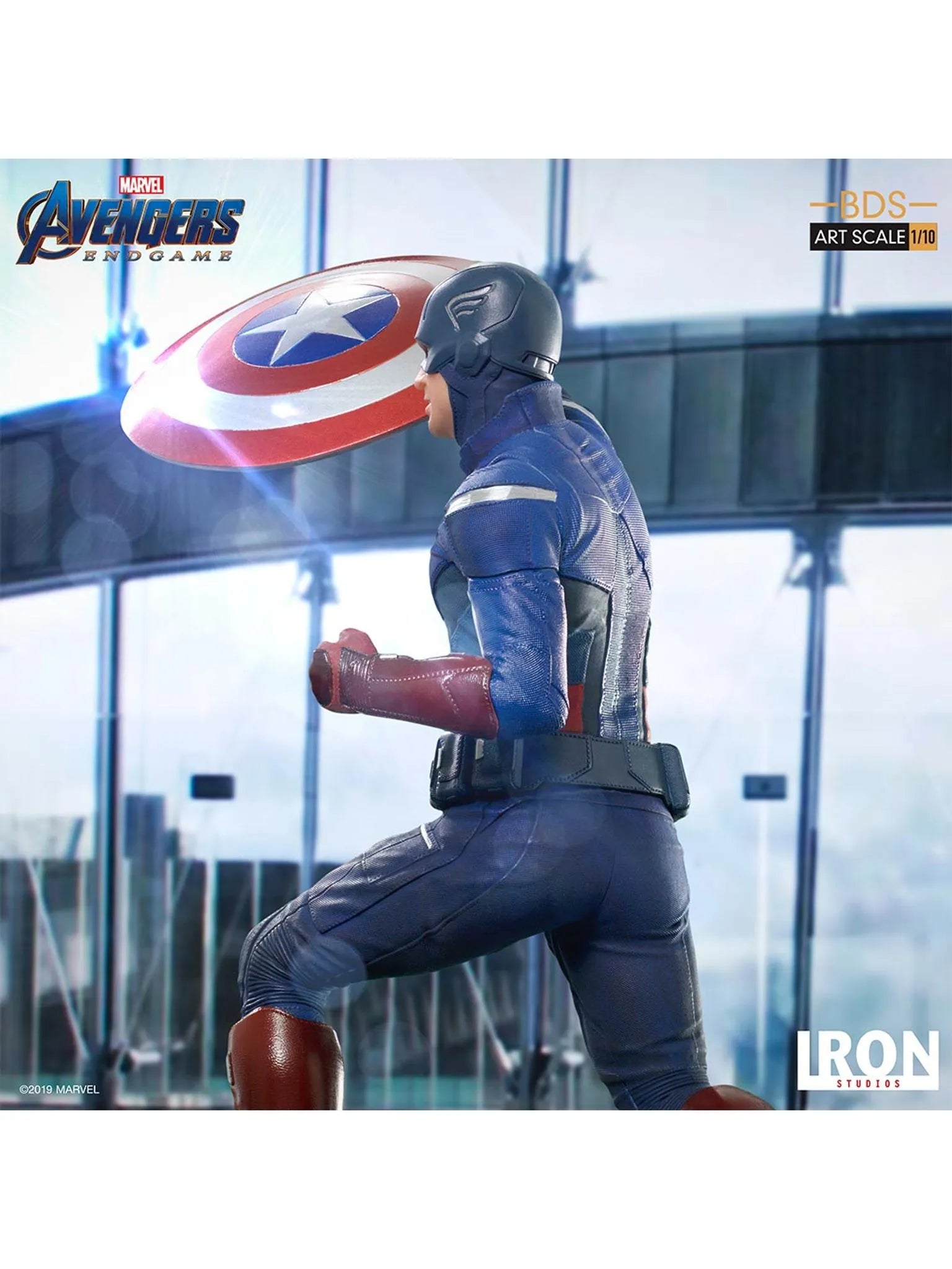 IRON Studios: Marvel Avengers Endgame - Capitan America 2012 BDS Escala de Arte 1/10