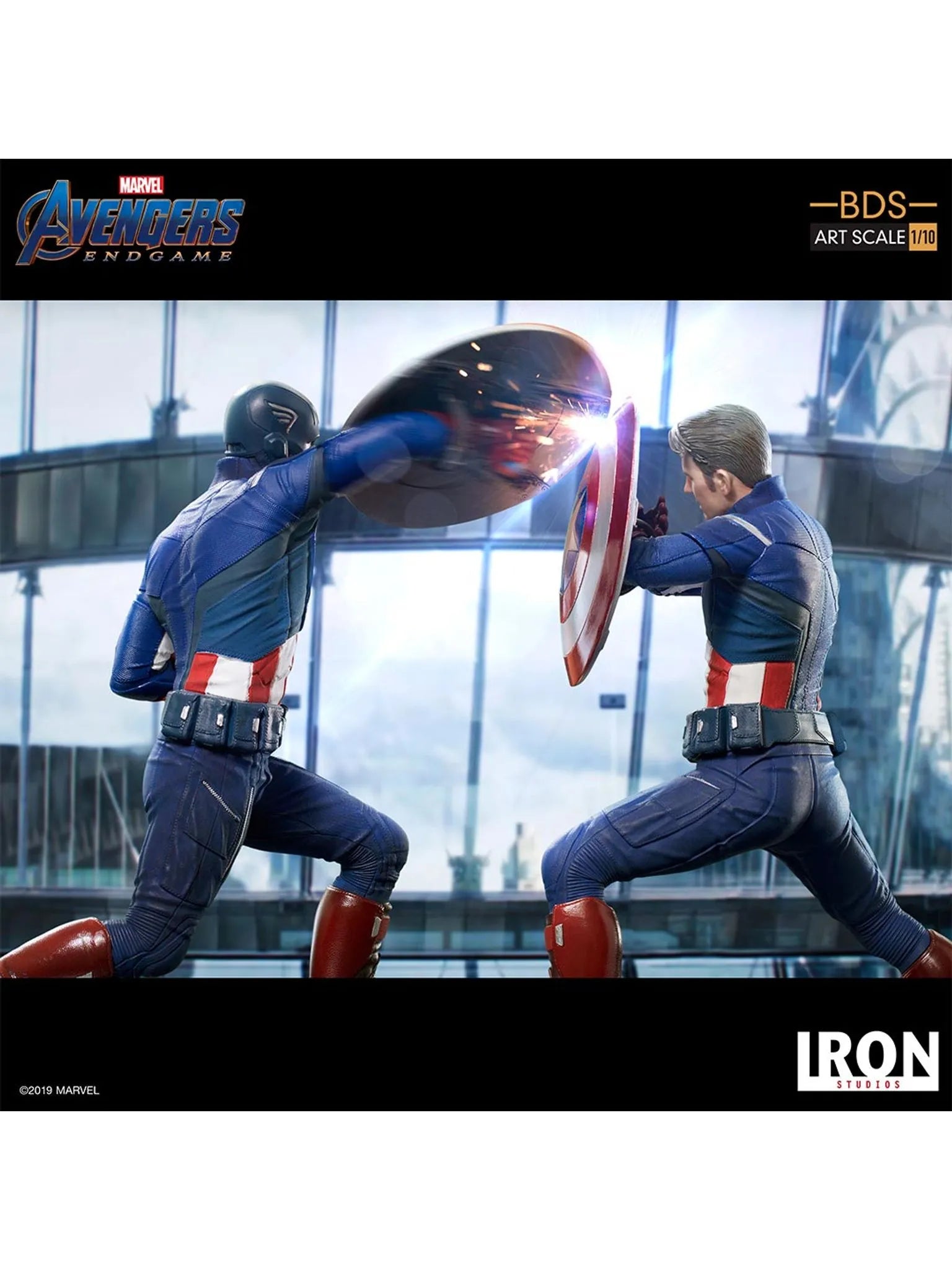 IRON Studios: Marvel Avengers Endgame - Capitan America 2012 BDS Escala de Arte 1/10