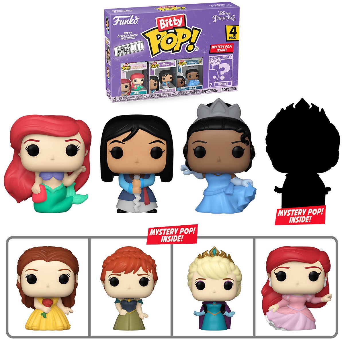 Funko Bitty Pop: Disney - Ariel 4 Pack