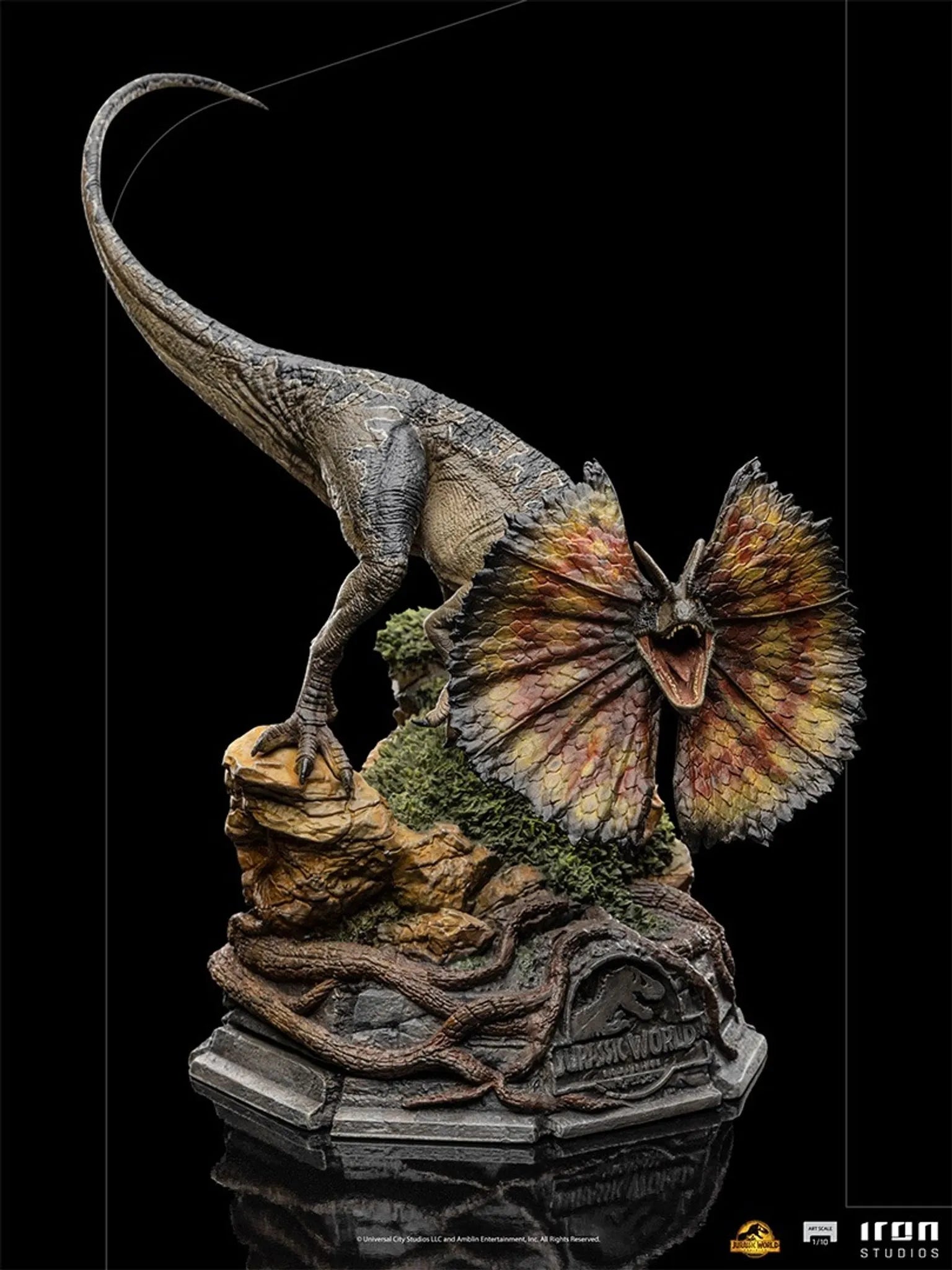 IRON Studios: Jurassic World Dominio - Dilophosaurus Escala de Arte 1/10