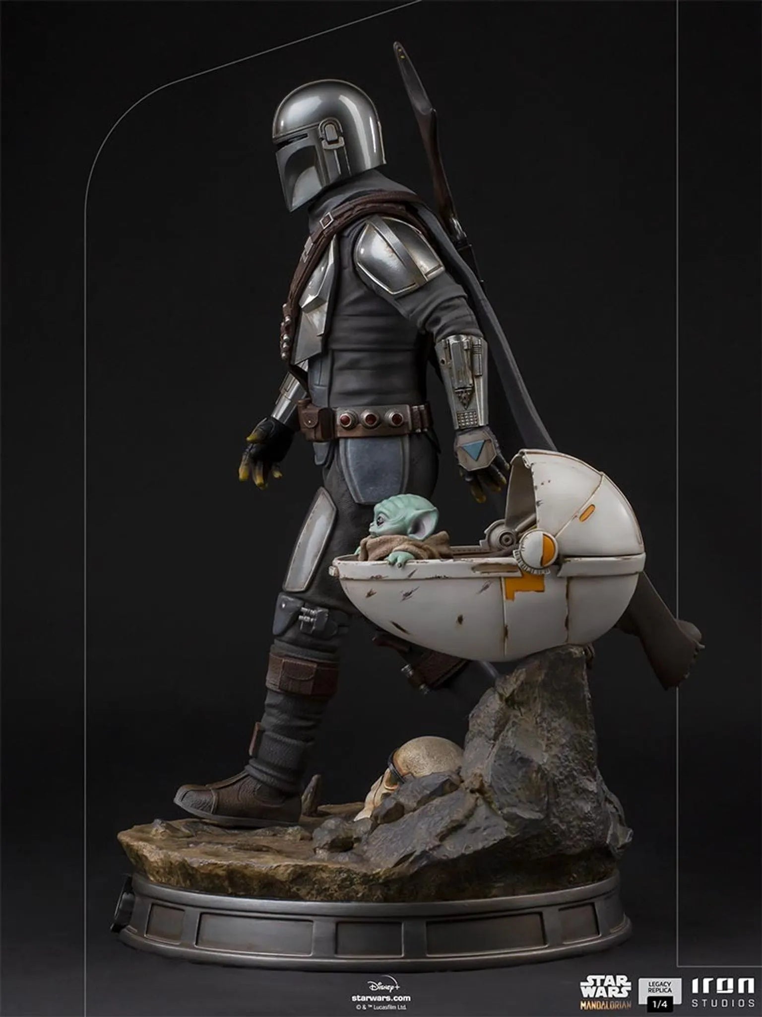 IRON Studios: Star Wars The Mandalorian - The Mandalorian y Baby Yoda Legacy Replica Escala 1/4