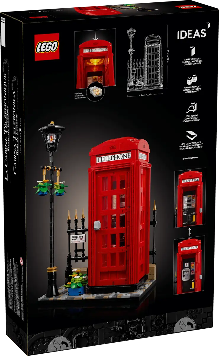 LEGO Ideas Cabina Telefonica Roja de Londres 21347