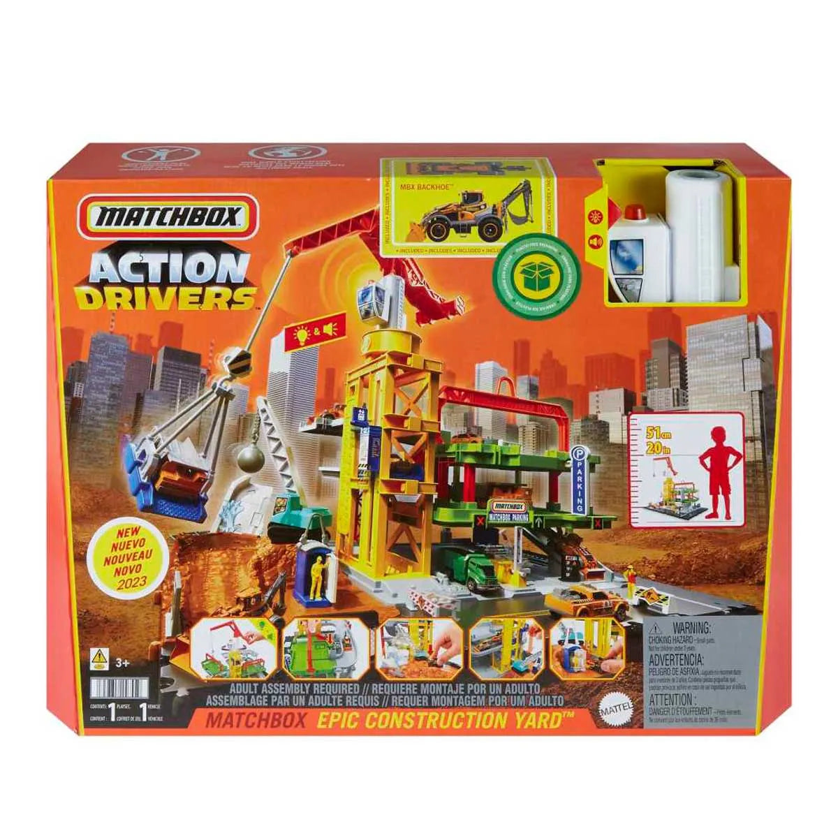 Matchbox Action Drivers: Set De Juego - Patio De Construccion Epico