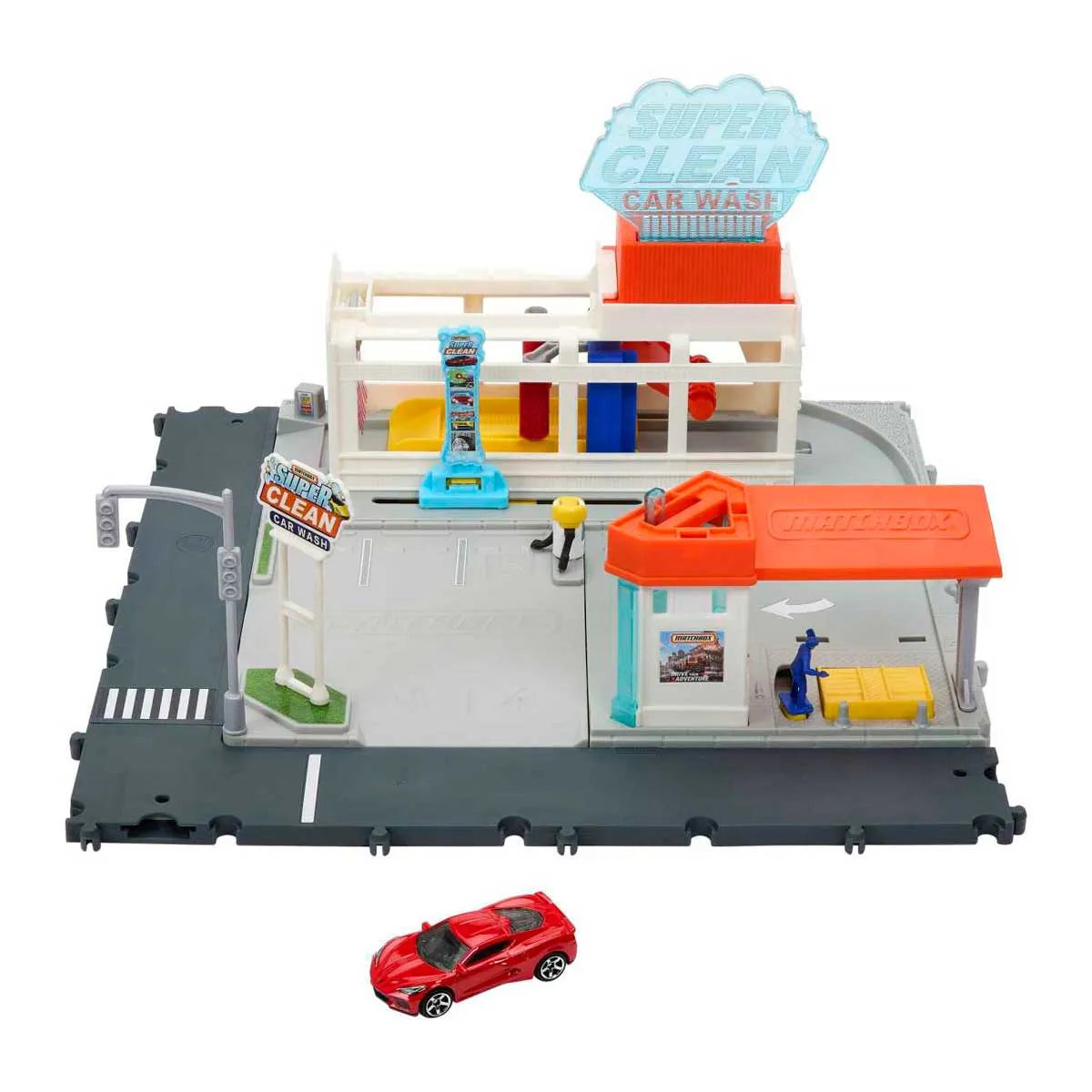 Matchbox Action Drivers: Set De Juego - Autolavado Super Limpio