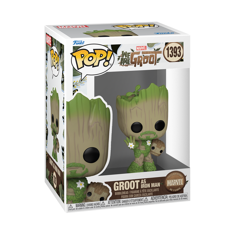 Funko Pop Marvel: Todos Somos Groot - Iron Man