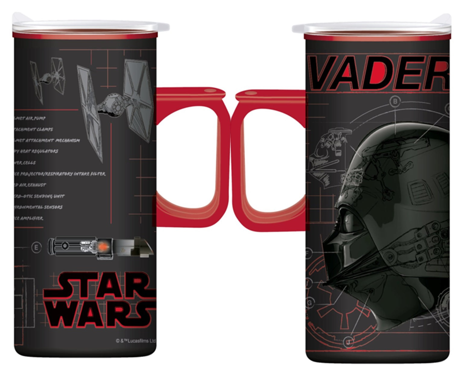 Fun Kids Termo: Star Wars - Darth Vader y Caza Estelar TIE 580 ml