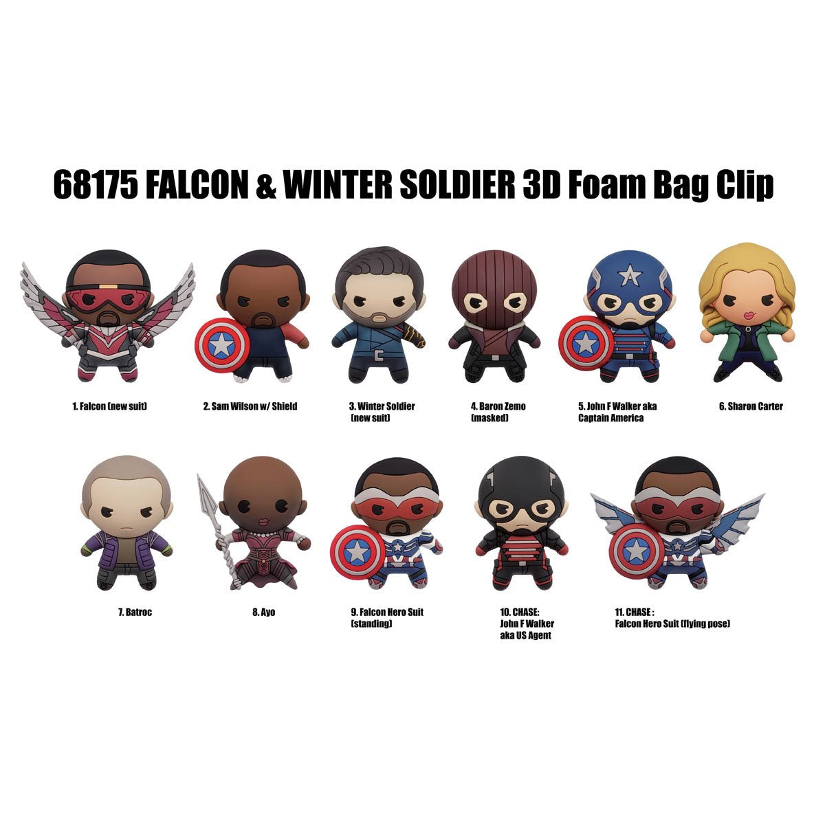 Monogram Llavero 3D para Mochila: Marvel Falcon y Winter Soldier - Figura Sorpresa Series 1