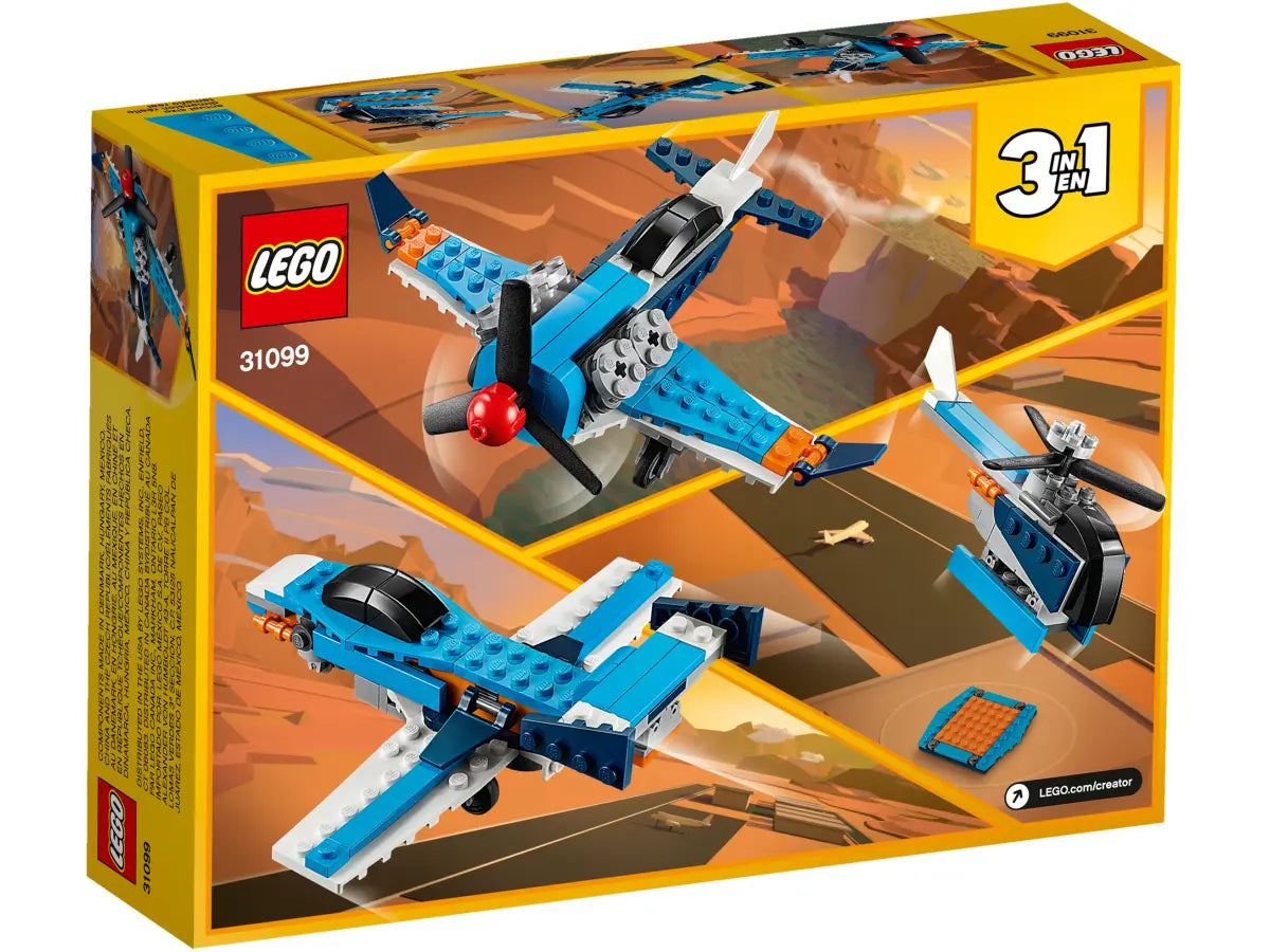 LEGO Creator 3 en 1 Avion de Helice 31099