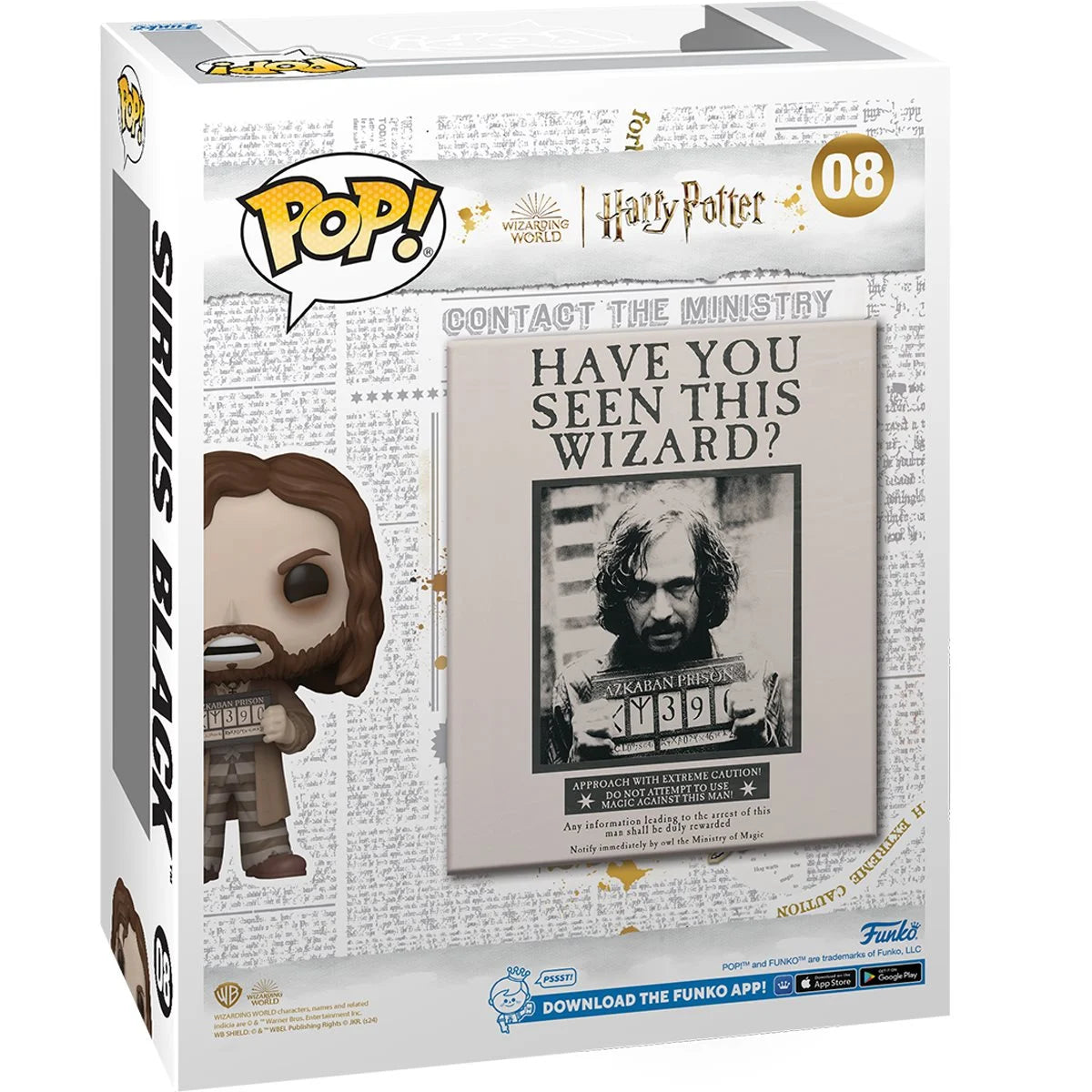 Funko Pop Cover: Harry Potter y El Prisionero De Azkaban - Poster Sirius Black