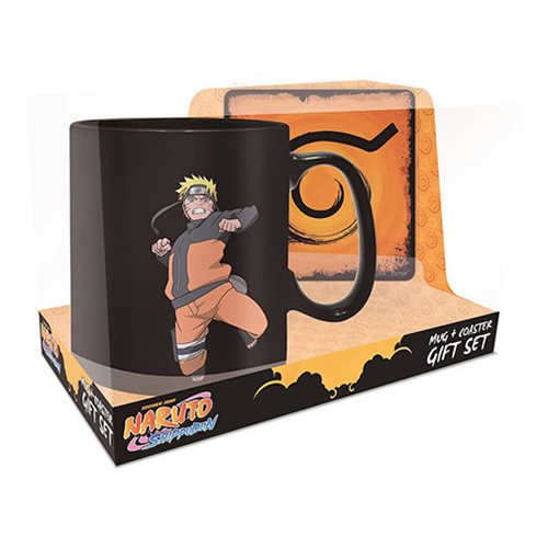 ABYStyle Set De Regalo: Naruto Shippuden - Clones Jutsu Taza Termocromatica y Portavasos 2 Pack