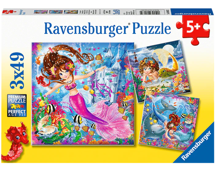 Ravensburger Rompecabezas: Sirenas encantadoras 3 Pack 49 piezas