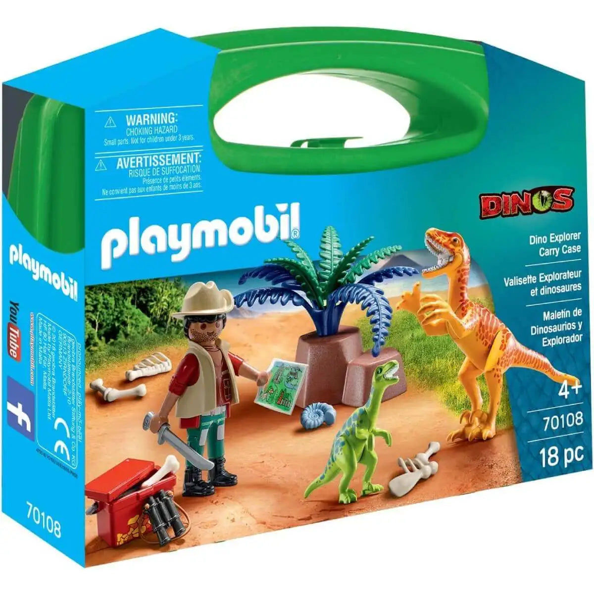 Playmobil Dinos Carry Case: Maletin Dinosaurios y Explorador 70108