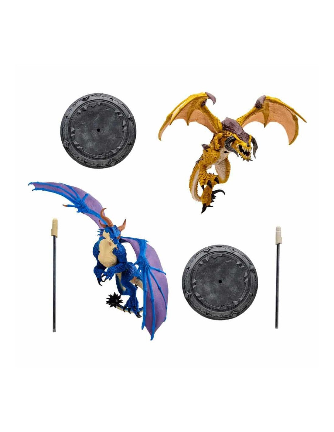 McFarlane Estatua: World Of Warcraft - Set Bronze Proto Drake y Blue Highland 2 Pack