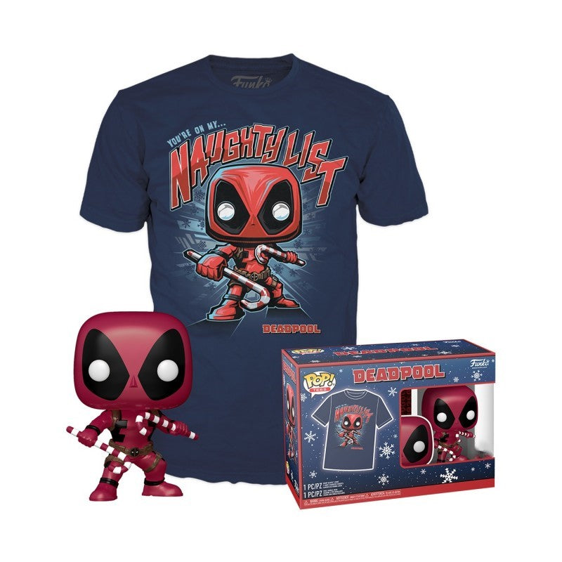 Funko Pop & Tee: Marvel - Deadpool Navidad Talla XL