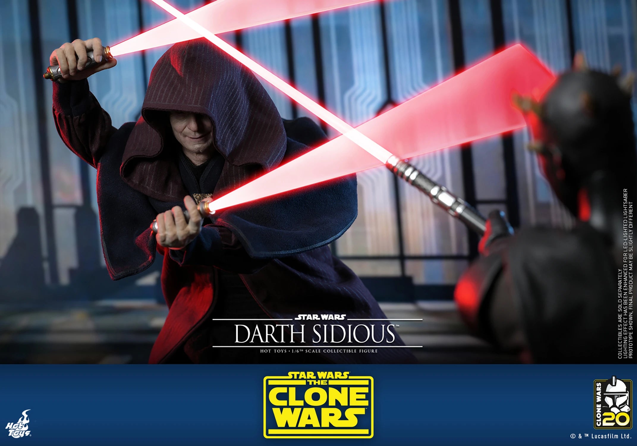 Hot Toys Television Masterpiece Series: Star Wars The Clone Wars 20 Aniversario - Darth Sidious Escala 1/6