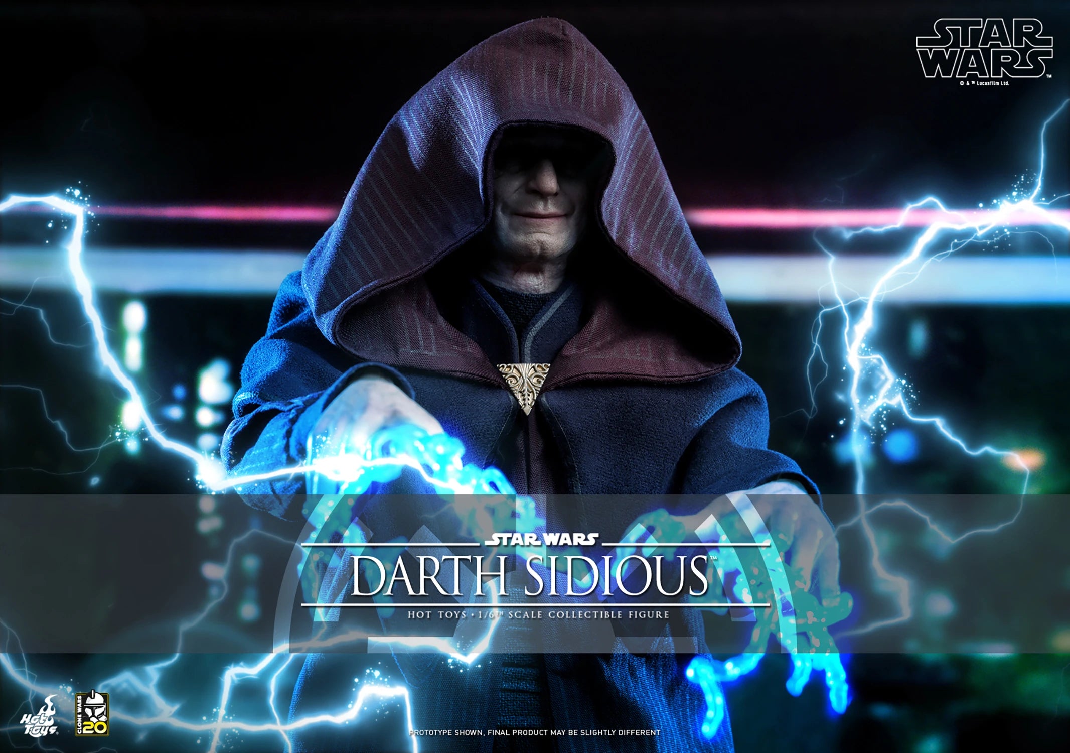 Hot Toys Television Masterpiece Series: Star Wars The Clone Wars 20 Aniversario - Darth Sidious Escala 1/6