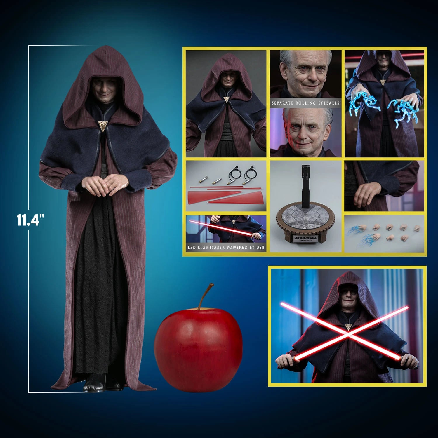 Hot Toys Television Masterpiece Series: Star Wars The Clone Wars 20 Aniversario - Darth Sidious Escala 1/6