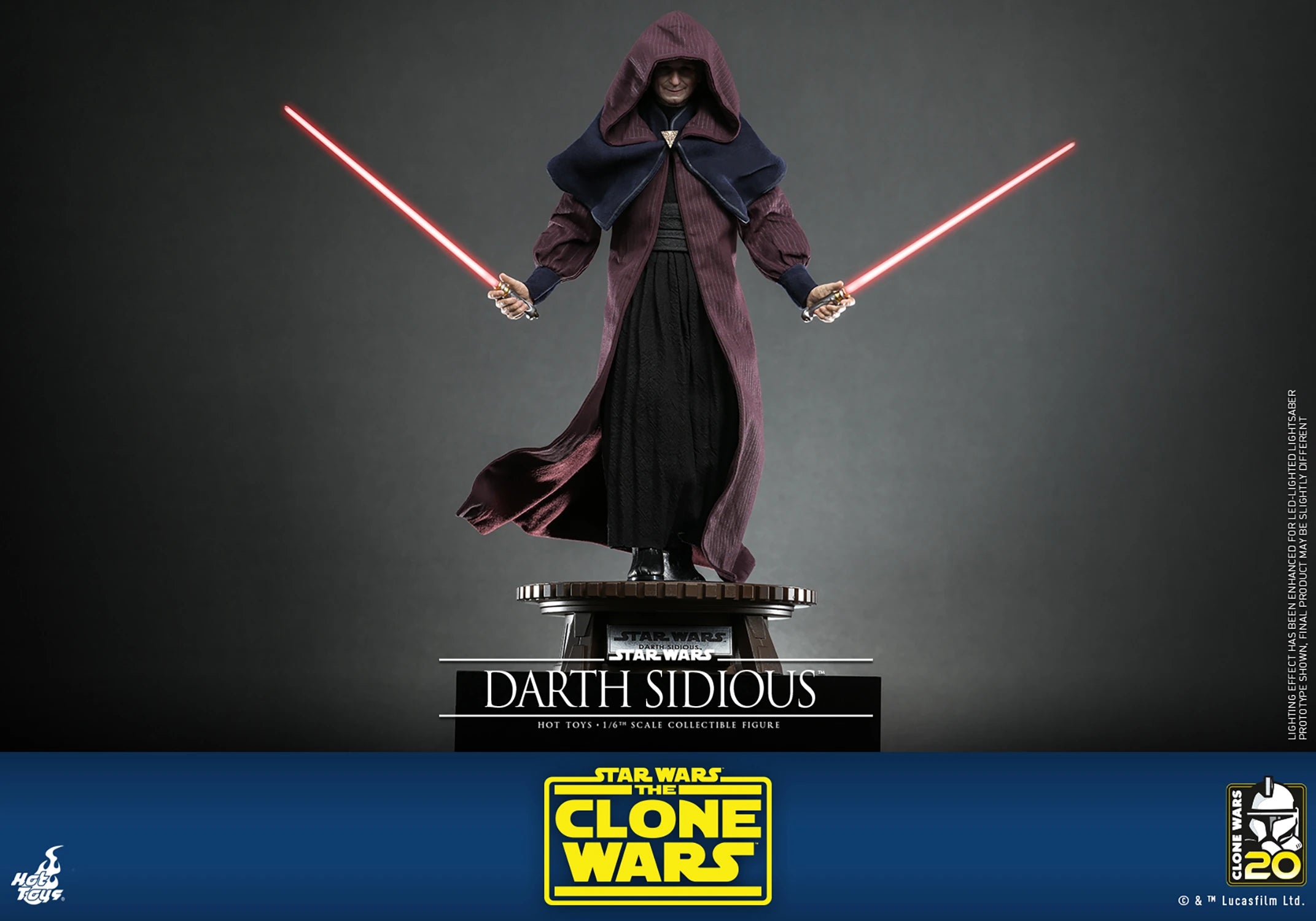 Hot Toys Television Masterpiece Series: Star Wars The Clone Wars 20 Aniversario - Darth Sidious Escala 1/6