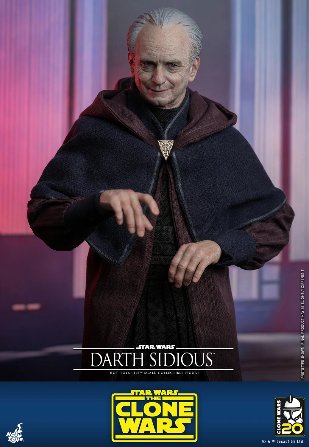 Hot Toys Television Masterpiece Series: Star Wars The Clone Wars 20 Aniversario - Darth Sidious Escala 1/6