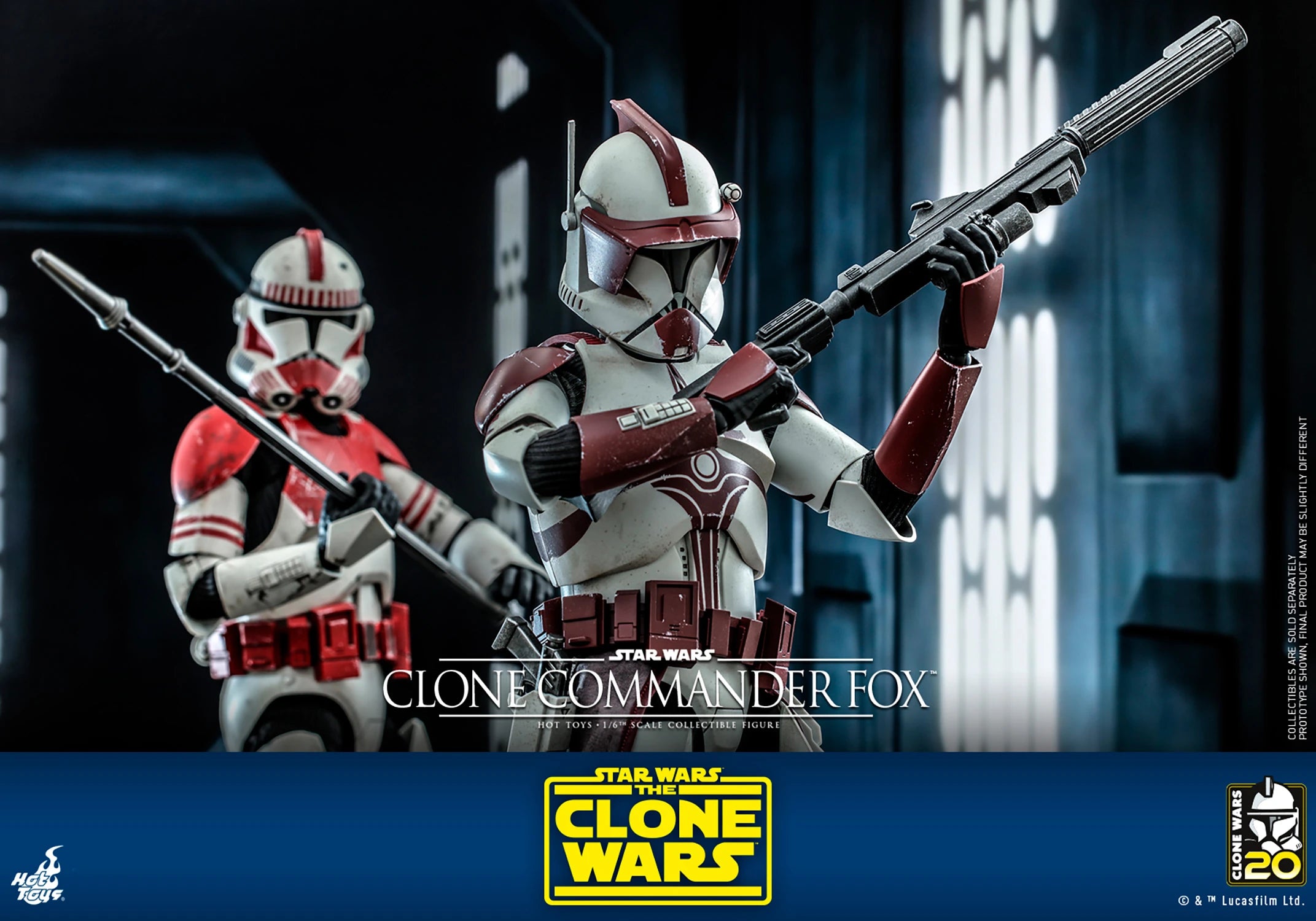 Hot Toys Television Masterpiece Series: Star Wars The Clone Wars 20 Aniversario - Comandante Fox Escala 1/6